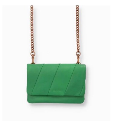 Pochette nat & nin Max Menthe - Cuir lisse