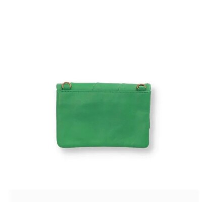 Pochette nat & nin Max Menthe - Cuir lisse