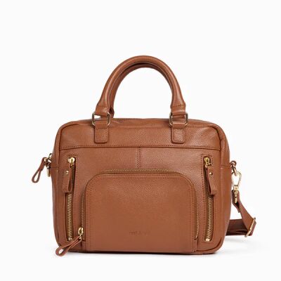 Sac à main nat & nin Mini Macy Noisette - Cuir grainé