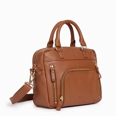 Sac à main nat & nin Mini Macy Noisette - Cuir grainé