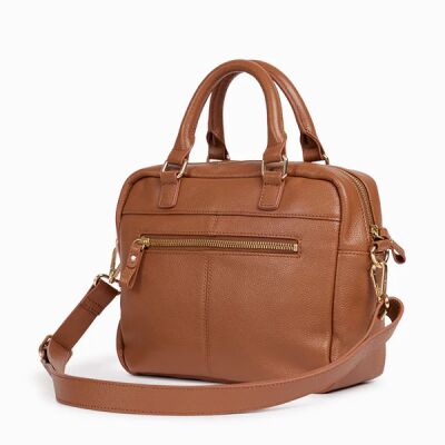 Sac à main nat & nin Mini Macy Noisette - Cuir grainé