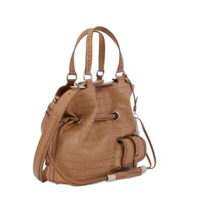 Sac à main Premier Flirt de Lancel M Granit Façon Croco
