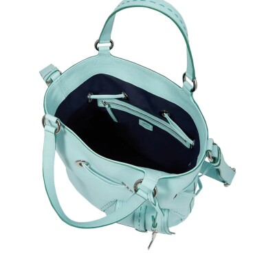 Sac à main seau Premier Flirt de Lancel M cuir Menthe