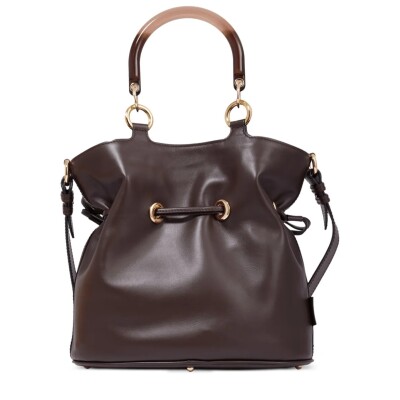 Sac à main seau Premier Flirt de Lancel M cuir Chocolat