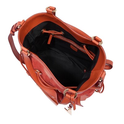 Sac à main Premier Flirt de Lancel M Cuir suédé perforé Vermeil