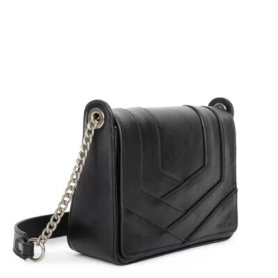 Sac porté épaule nat & nin Capri Noir - Cuir lisse