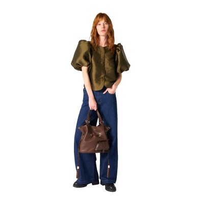 Sac à main seau Premier Flirt de Lancel M cuir Noix de coco