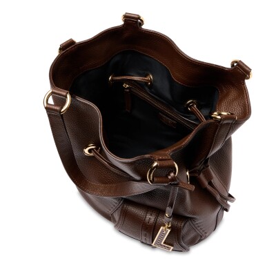 Sac à main seau Premier Flirt de Lancel M cuir Noix de coco