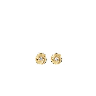 Boucles d'oreilles AnnaMaria Cammilli Desert Rose Yellow Sunrise Gold et diamants