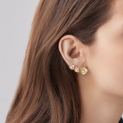 Boucles d'oreilles AnnaMaria Cammilli Desert Rose Yellow Sunrise Gold et diamants
