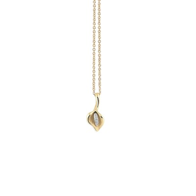 Pendentif AnnaMaria Cammilli Calla Yellow Sunrise Gold avec diamants
