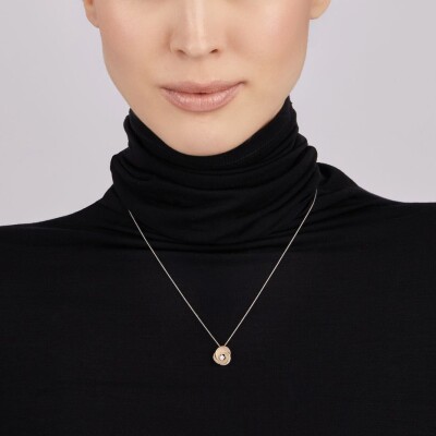 Pendentif AnnaMaria Cammilli Desert Rose Orange Apricot Gold avec diamant