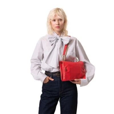 Sac porté épaule Billie de Lancel M Tomato