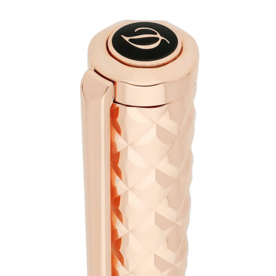 Stylo Bille ST Dupoent Liebrté "Her" laque blanche et or rose