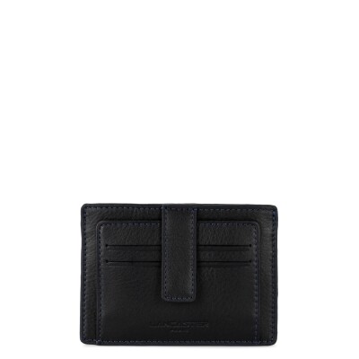 Porte cartes LANCASTER Soft Vintage Homme Noir Bleu