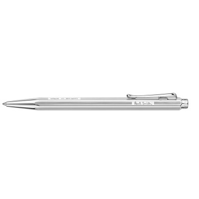 Set Stylo Bille CARAN D'ACHE Ecridor™ Paul Smith Gris Argenté & Étui en Cuir Noir