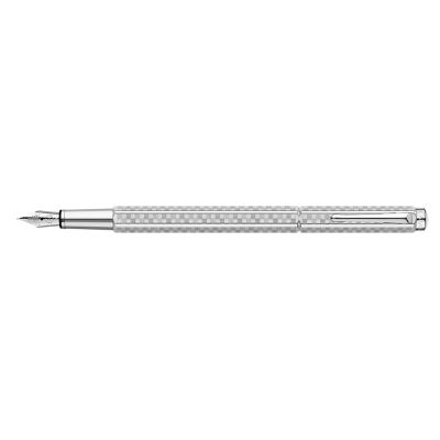Stylo Plume Ecridor™ Damier Gris Argenté (M)