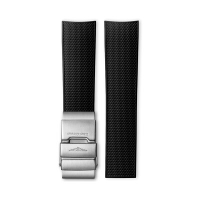 Bracelet Silicone noir + bd pour Hydroconquest 41 mm