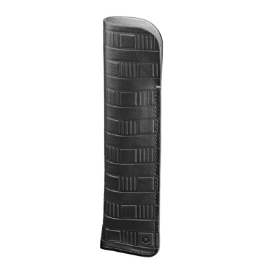 Set Stylo Bille CARAN D'ACHE Ecridor™ Damier Gris Argenté & Étui en Cuir Noir