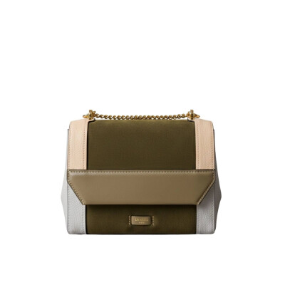 Sac à main à rabat Ninon taille M multicolor dark khaki with gold