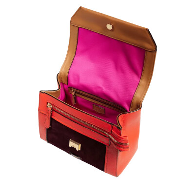 Sac à rabat Ninon taille M multico/cassis bijouterie gold