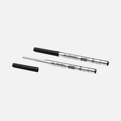 2 recharges Montblanc pour stylo bille pointe Large (B) Mystery Black