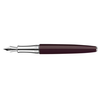 Set Stylo Plume taille M Léman™ Toile de Jouy & Étui en Cuir Bordeaux