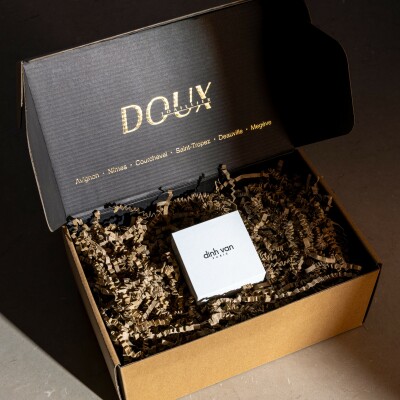 Bracelet sur cordon dinh van Le Pavé en or jaune et textile, petit modèle