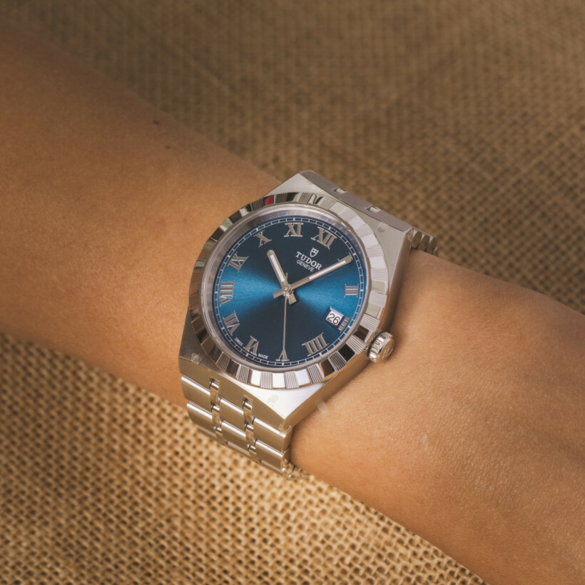 TUDOR Royal 34 mm steel case, blue dial watch