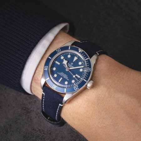 TUDOR Black Bay 58 watch, 39 mm steel case, blue