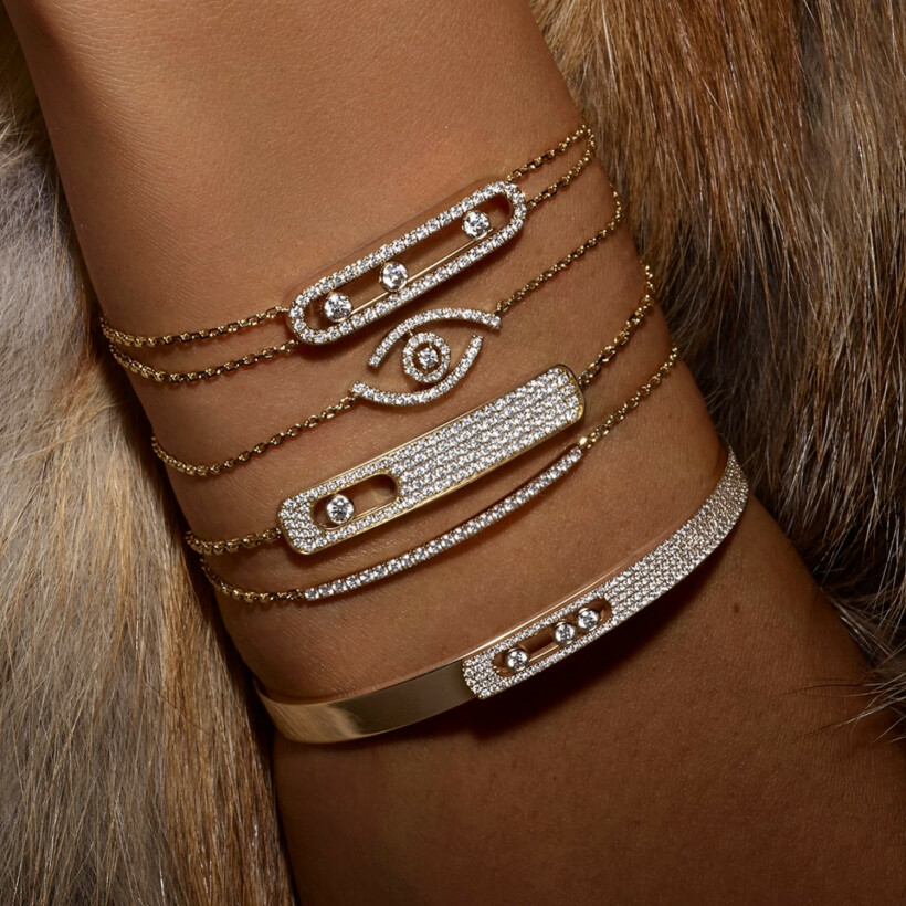Messika Gatsby Barrette bracelet, white gold, diamonds