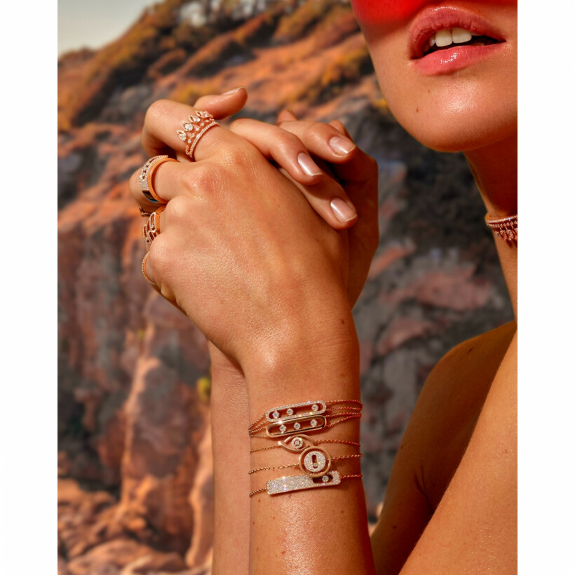 Messika Move Pavé bracelet, rose gold, diamonds