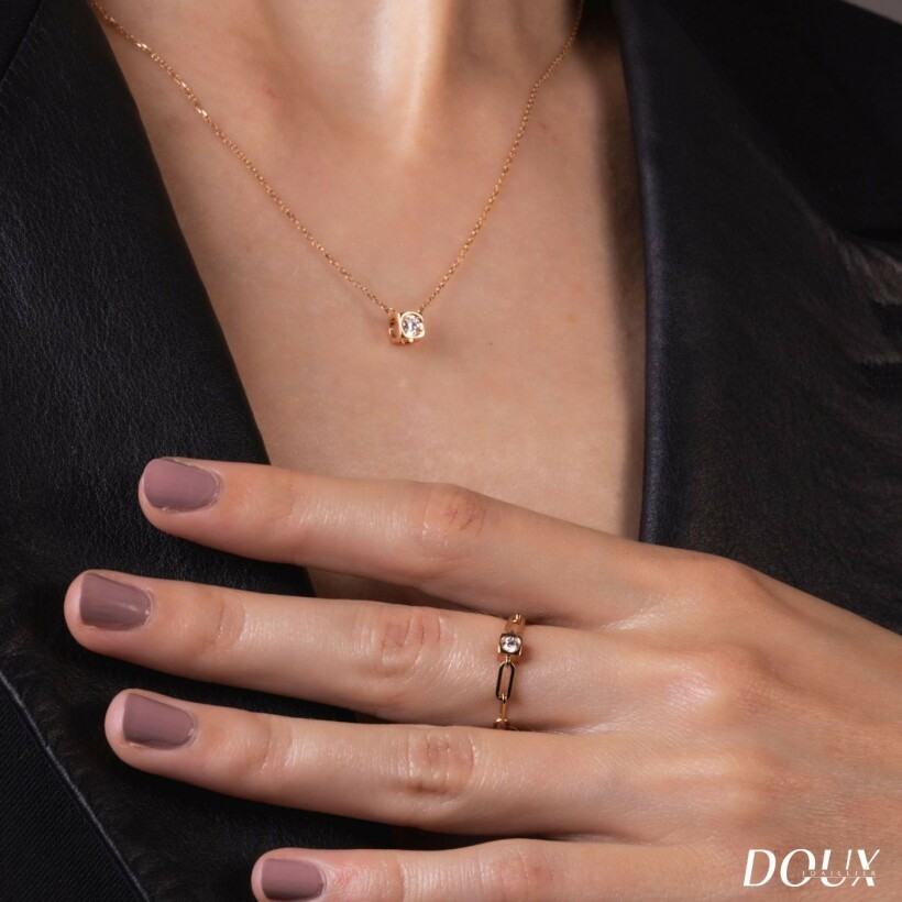 dinh van Le Cube Diamant ring, rose gold, diamond