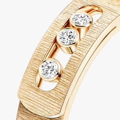 Messika Move Noa ciselé ring, yellow gold and diamonds