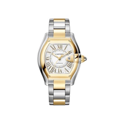 Montre Roadster Moyen modèle, mouvement automatique, or jaune, acier, bracelets métal et cuir interchangeables