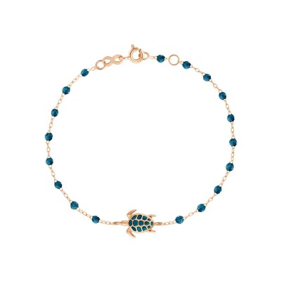 Bracelet Gigi Clozeau Tortue en or rose et résine jungle, 17cm