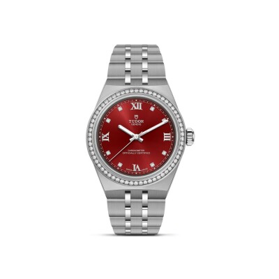 Montre TUDOR  Royal boîtier en acier, 30 mm, cadran bordeaux