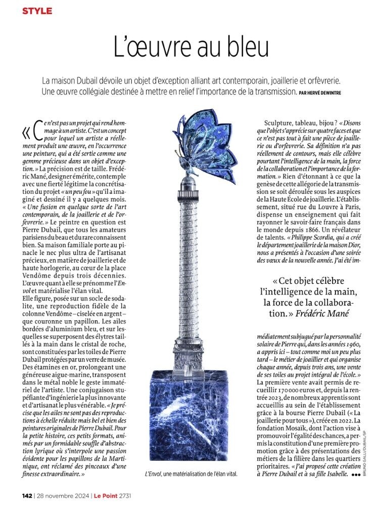 Parution Le Point Novembre 2024