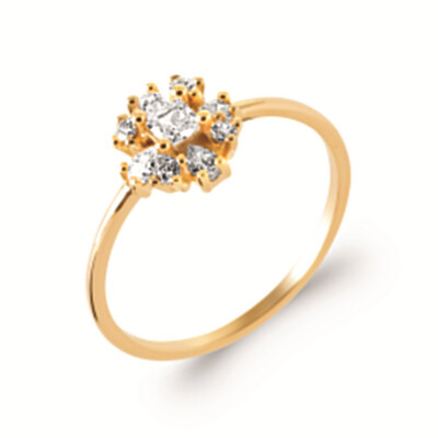 Bague EVA – Éclat Floral en Plaqué O
