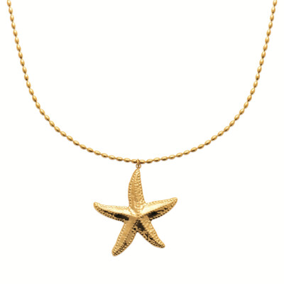 Collier FANNY – Étoile de Mer & Or Brillant
