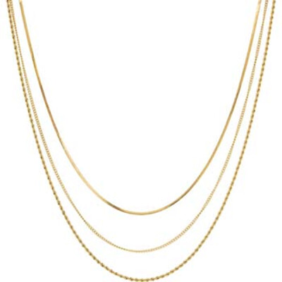 Collier EMMA – Trio de Chaînes Délicates