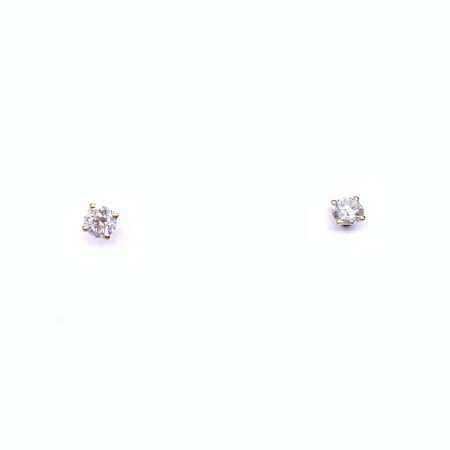 Boucles d'oreilles en or jaune et diamants