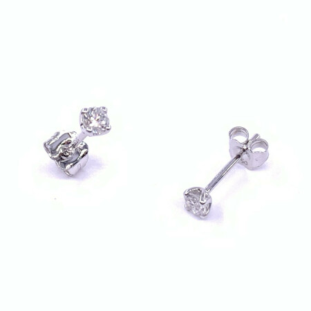 Boucles d'oreilles en or blanc et diamants