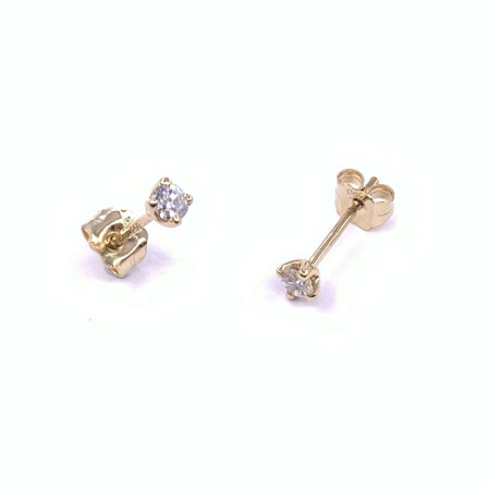 Boucles d'oreilles en or jaune et diamants