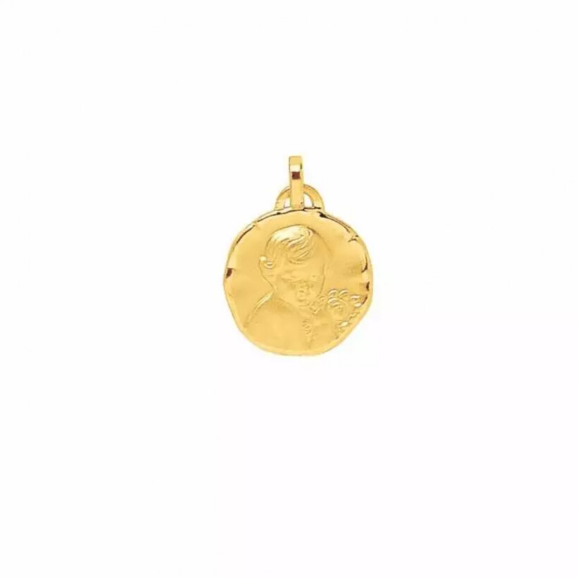 Médaille Chérubin à la rose en or jaune