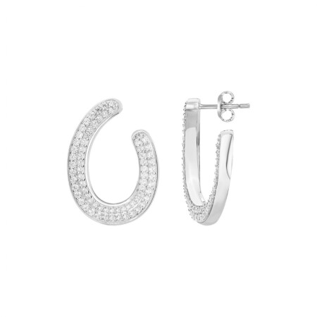 Boucles d'oreilles en argent et oxydes de zirconium