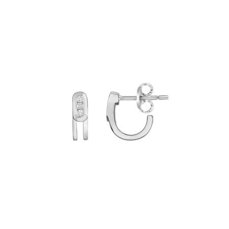 Boucles d'oreilles en argent et oxydes de zirconium