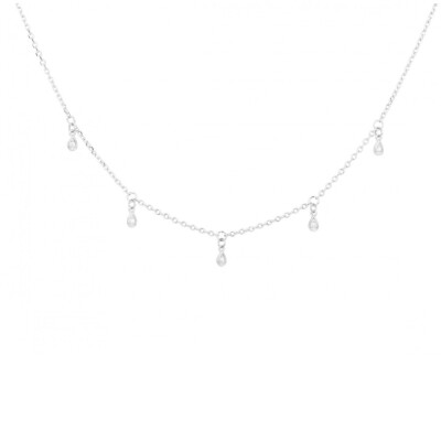 Collier en argent et oxydes de zirconium