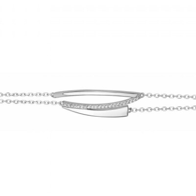 Bracelet en argent et oxydes de zirconium
