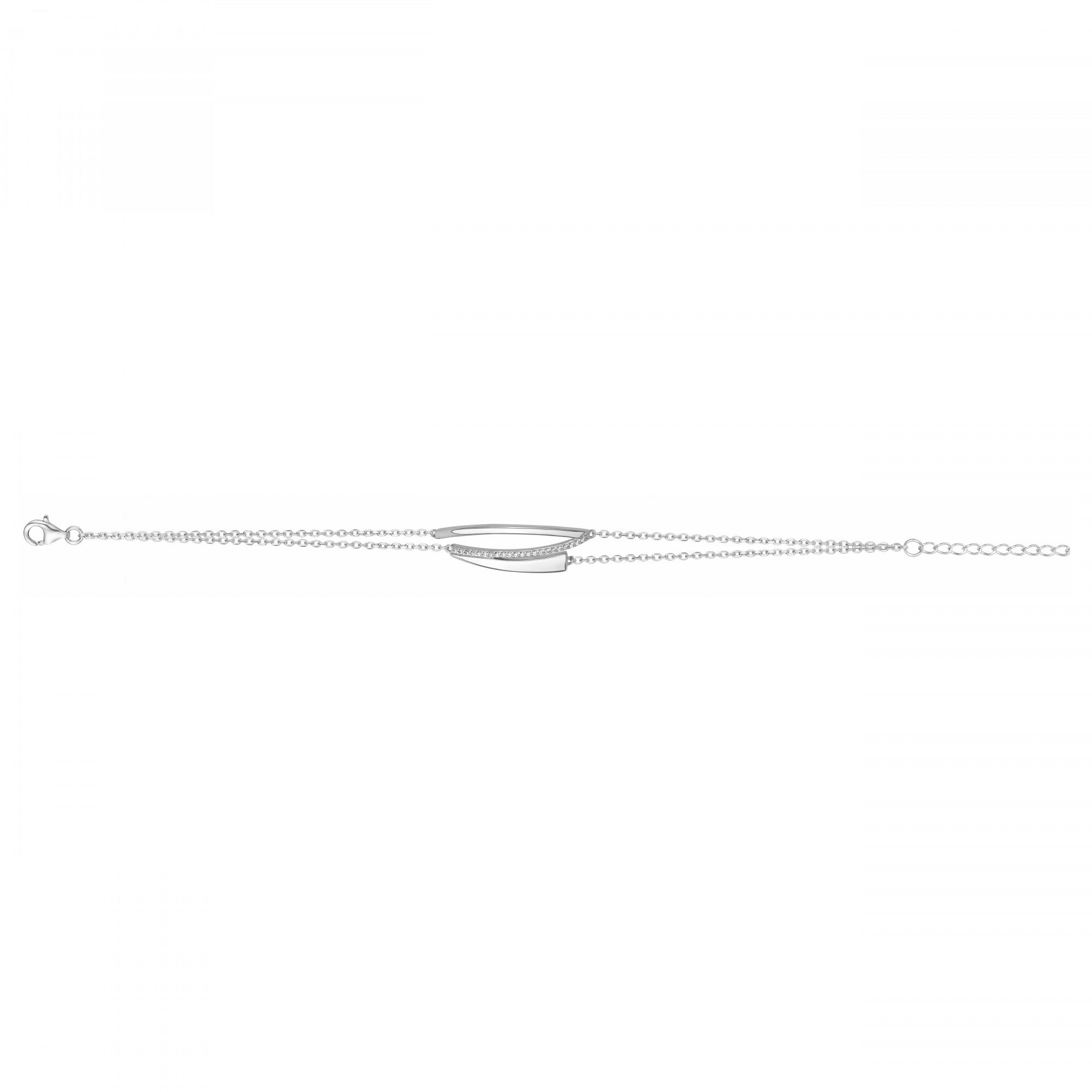 Bracelet en argent et oxydes de zirconium vue 2